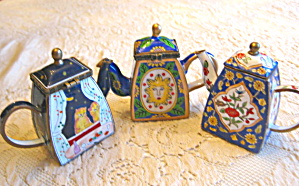 Miniature Enameled Teapots