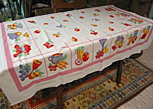Vintage Kitchen Tablecloth