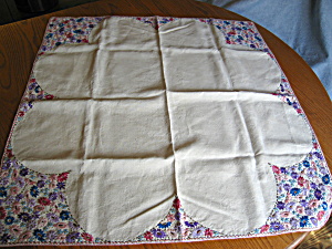 Vintage Emroidered Linen Tablecloth
