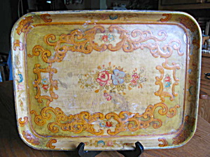 Vintage Oriental Paper Mache Tray