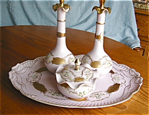 Porcelain Vanity Tray And Accessories