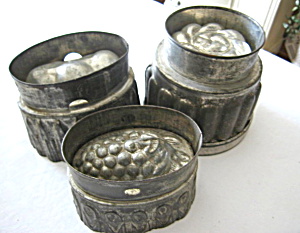 Three Antique Tin Molds