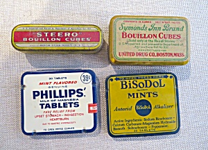 Vintage Food Medicine Tins