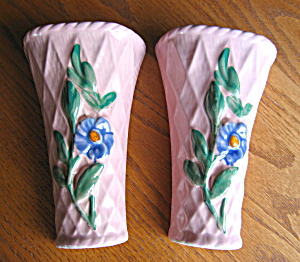 Vintage Wallpocket Vase Pair