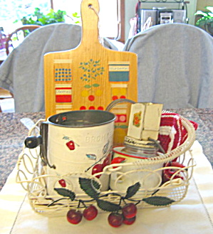 Vintage Red White Kitchen Gadgets