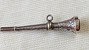 Victorian Silver Watch Key Carnelian Top