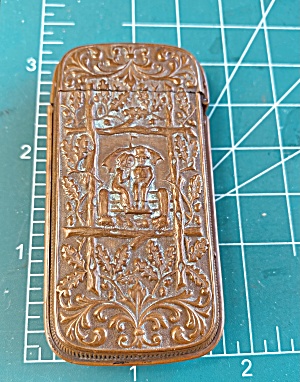 Copper Victorian Embossed Match Safe