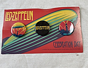 Led Zeppelin Celebration Day - 3 Pins On Card