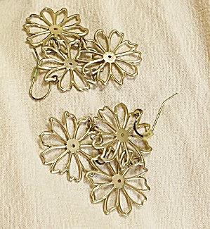 Vintage Goldtone Chandelier Earrings