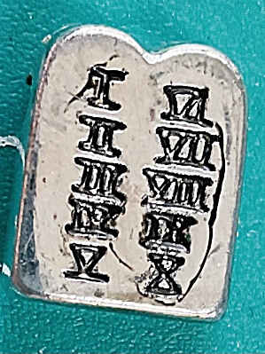 Vintage Sterling Charm 10 Commandments Tiny