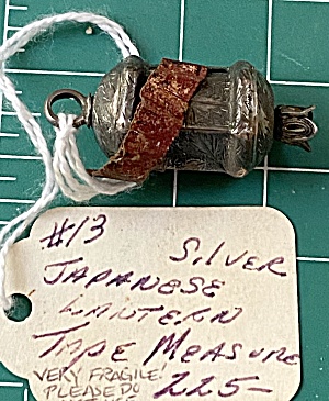 Rare Antique Sterling Japanese Lantern Tape Measure