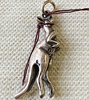 Vintage Sterling Kangaroo And Joey,in Pouch
