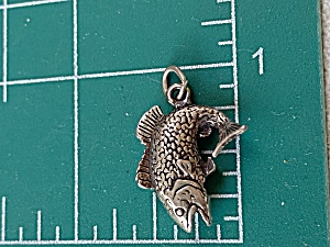 Vintage Sterling Jumping Trout Charm
