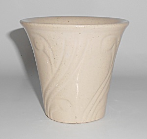 Vintage Pacific Pottery White Art Deco 3.5'' Flower Pot