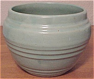 Pacific Pottery Art Deco 5&quot; Green Flowerpot