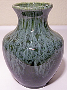 Camark Pottery Early Olive Green Drip Art Vase