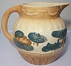 Roseville Pottery Early Decorated Pitcher