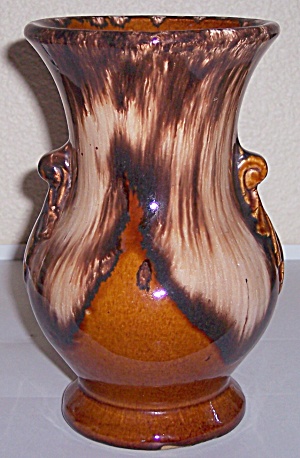 Brush Mccoy Pottery Brown Onyx 8&quot; Vase #742