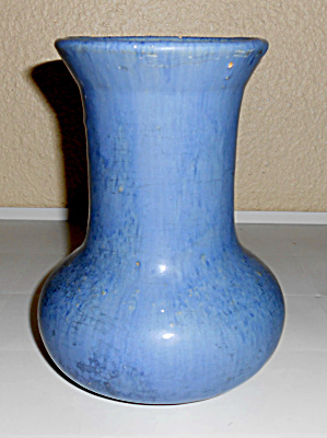 Zanesville Stoneware Pottery Early Blue Drip #105 Vase
