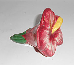 Pacific Pottery Decorated Hibiscus Shaker Mint