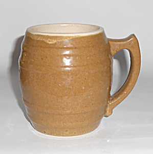 Zanesville Stoneware Pottery Brown/white 12 Oz Stein