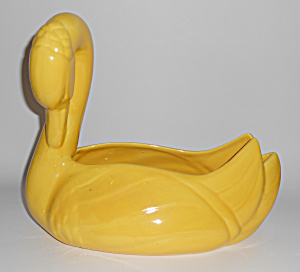 Pacific Pottery Large Gloss Yellow Swan Planter Mint