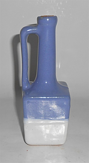 Zanesville Stoneware Pottery Blue/white Perfume Bottle