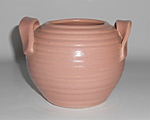 Camark Art Pottery Wheel Thrown Peach/pink Vase