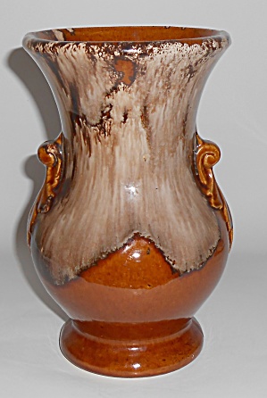 Brush Mccoy Pottery Brown Onyx 8&quot; Vase #742