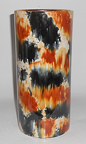 Pacific Pottery Early Drip 10&quot; Glaze Cylinder Vase