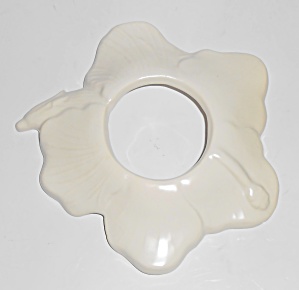 Pacific Pottery White Lily Pad Candle Ring