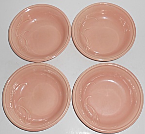 Pacific Pottery Dura-rim Lilly Of The Valley Pink Set/4