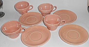 Pacific Pottery Dura-rim Lilly Of The Valley Pink Set/4
