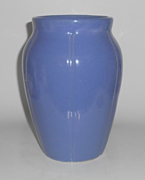 Zanesville Stoneware Pottery Gloss Blue #837 Vase