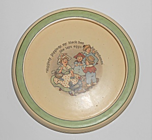 Roseville Pottery Juvenile Nursery Rhyme Baby Plate