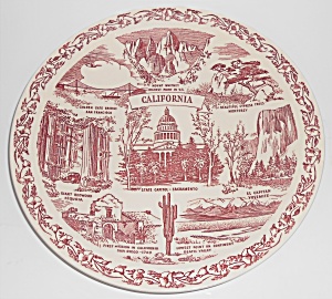 Vernon Kilns Pottery California Commemorative Plate