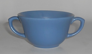 Vintage California Padre Pottery Satin Blue Sugar Bowl