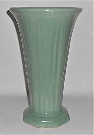 Zanesville Stoneware Pottery 12'' Gloss Green #230 Vase