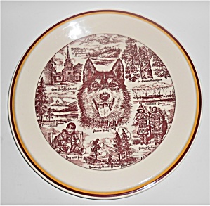 Vernon Kilns Pottery Alaska Commemorative Chop Plate