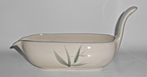 Winfield China Pottery Green Bamboo Gravy Bowl Mint