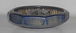 Fulper Art Pottery Mottled 10-sided #455 Art Bowl W/#42