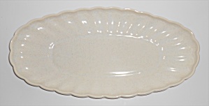 Bauer Pottery White Speckle Low Art Bowl