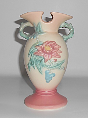 Hull Art Pottery Matte Woodland W4 Twin Handle Vase