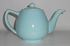 Bauer Pottery Brusche Blue Speckle Teapot