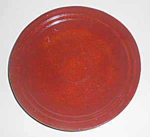 Dromore Art Pottery 1930's Red/brown - Rust Ring Plate