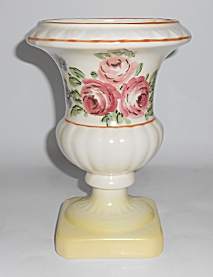 Camark Pottery Rose Hand Decorated Vase