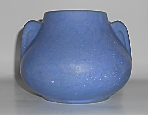 Brush Mccoy Art Pottery Blue Vellum 716 Tab Handle Vase