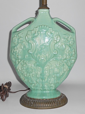 Vintage Stangl Pottery Art Nouveau Pottery Green Double