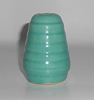 Vintage Meyers Pottery Rainbow Green Salt Shaker