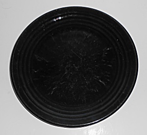 Vintage Bauer Pottery Ring Ware Black 9.5&quot; Plate